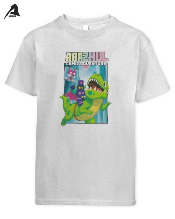 Home 4 Arazhul & Dr. Auge Comic Dino Abenteuer Kinder T-Shirt