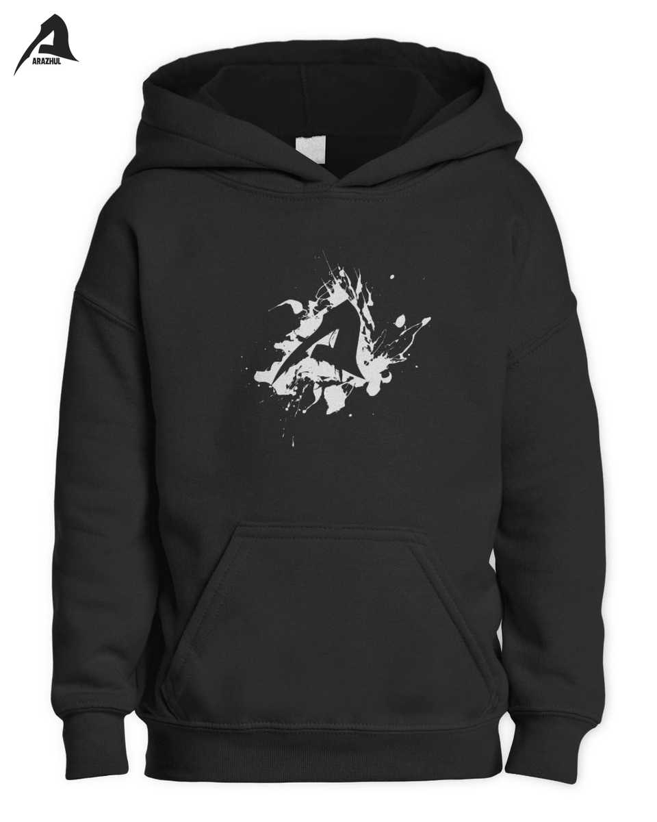 Arazhul Dr. Auge Fledermaus Symbol | Cooler Splatter-Stil Kids Hoodie 1 Arazhul Dr. Auge Fledermaus Symbol | Cooler Splatter-Stil Kids Hoodie