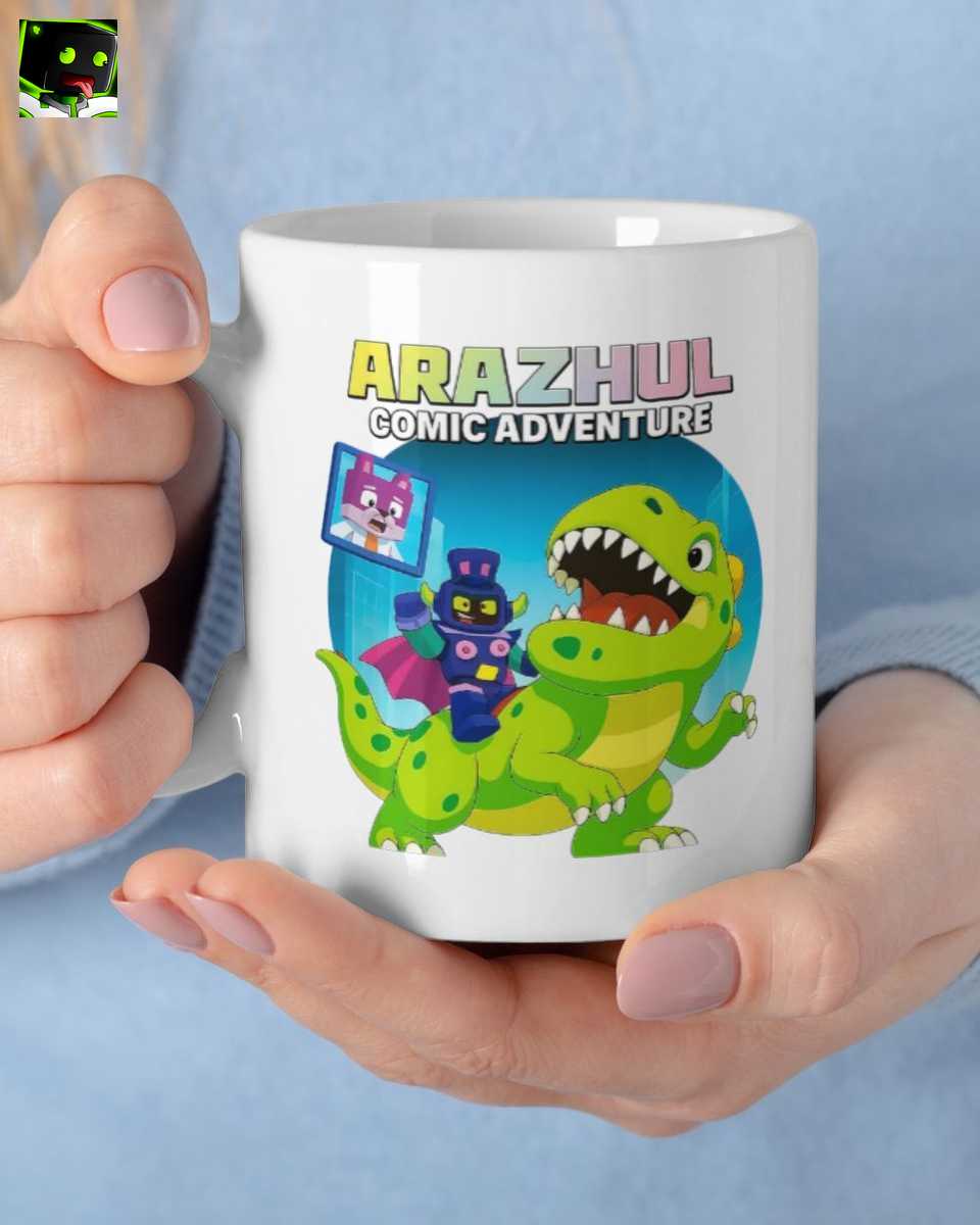 Arazhul Merch: Doktor Fledermaus reitet Dino Comic Tasse – Dein ultimatives Abenteuer-Mug 1 Arazhul Merch: Doktor Fledermaus reitet Dino Comic Tasse – Dein ultimatives Abenteuer-Mug