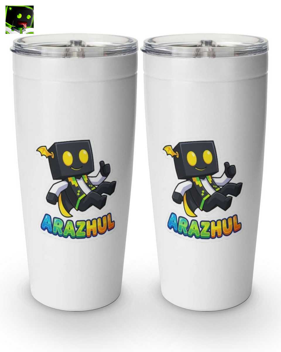 Arazhul Merch: Weiße Keramiktasse: Der Blockige Gamer Held Becher 3 Arazhul Merch: Weiße Keramiktasse: Der Blockige Gamer Held Becher - Image 3