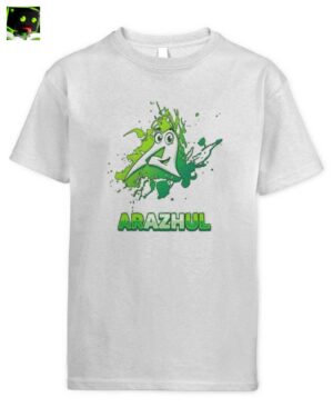 Arazhul Merch: Grünes Maskottchen T-Shirt für Kinder | Gamer Fanartikel