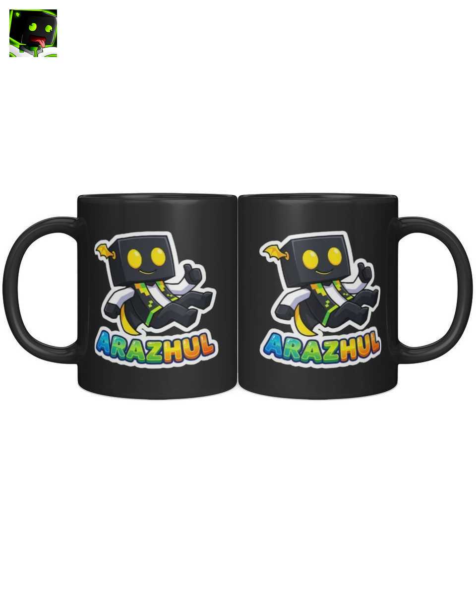Arazhul Merch: Weiße Keramiktasse: Der Blockige Gamer Held Becher 2 Arazhul Merch: Weiße Keramiktasse: Der Blockige Gamer Held Becher - Image 2