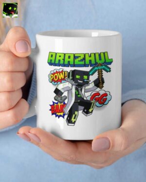 Pixel Doktor Arazhul Merch: Weiße Tasse – Dein Gaming-Begleiter